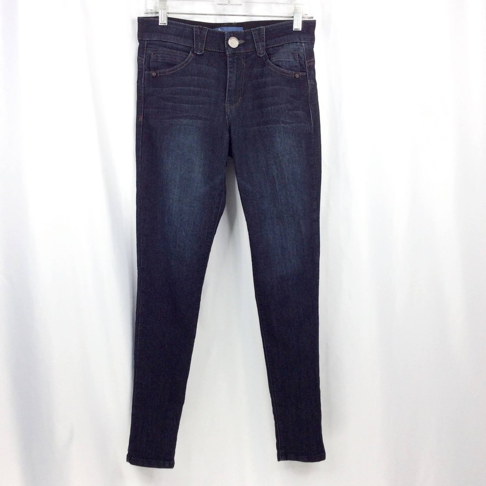 Democracy Ab Solution Jeans Women's Size 4 Blue Dark Wash Skinny Tummy Control